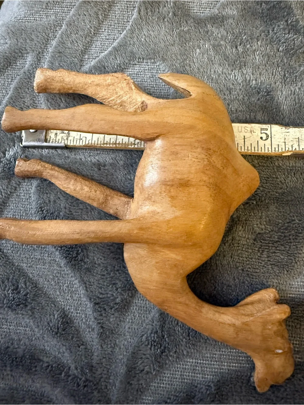 Vintage Olive Wood Handcrafted Wooden Camels set of 3